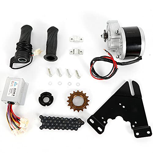 24V 250W Electric Bicycle Motor Kit, DIY E-Bike Conversion Kit with Controller & Throttle, Fits 16"-28" Wheel for Mountain Bike, Scooter, Adult Tricycle