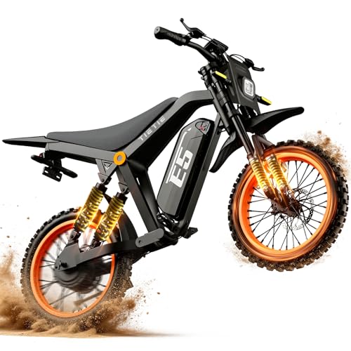 Tietie Electric Dirt Bike, 1500W Peak Electric Motorcycle with 48V 20AH Battery, Full Disc Brake and Suspensions, 50-Mile Range, 32 MPH, LCD Display & NFC Start, Off-Road E Dirt Bike for Teens Adults