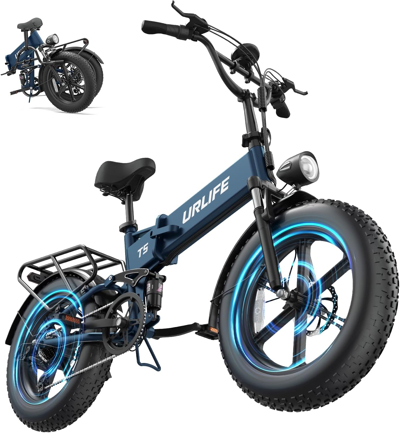 URLIFE Folding Electric Bike for Adults, 48V 13AH, 20