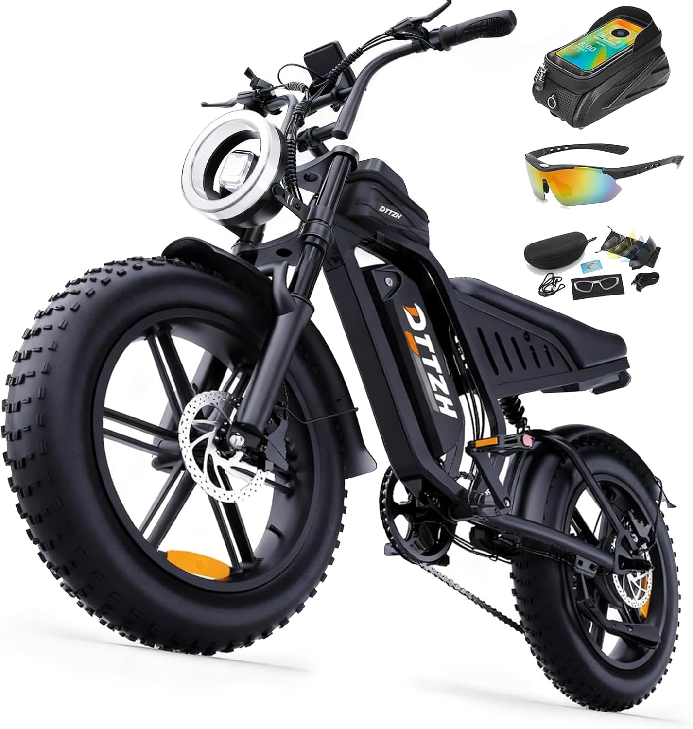 DTTZH F6/F6S/F6PRO Electric Bike for Adults with NFC & Password Unlock, 4000/2000/1500W, 50/40/33MPH, 60V 30Ah, 48V 15/25A...