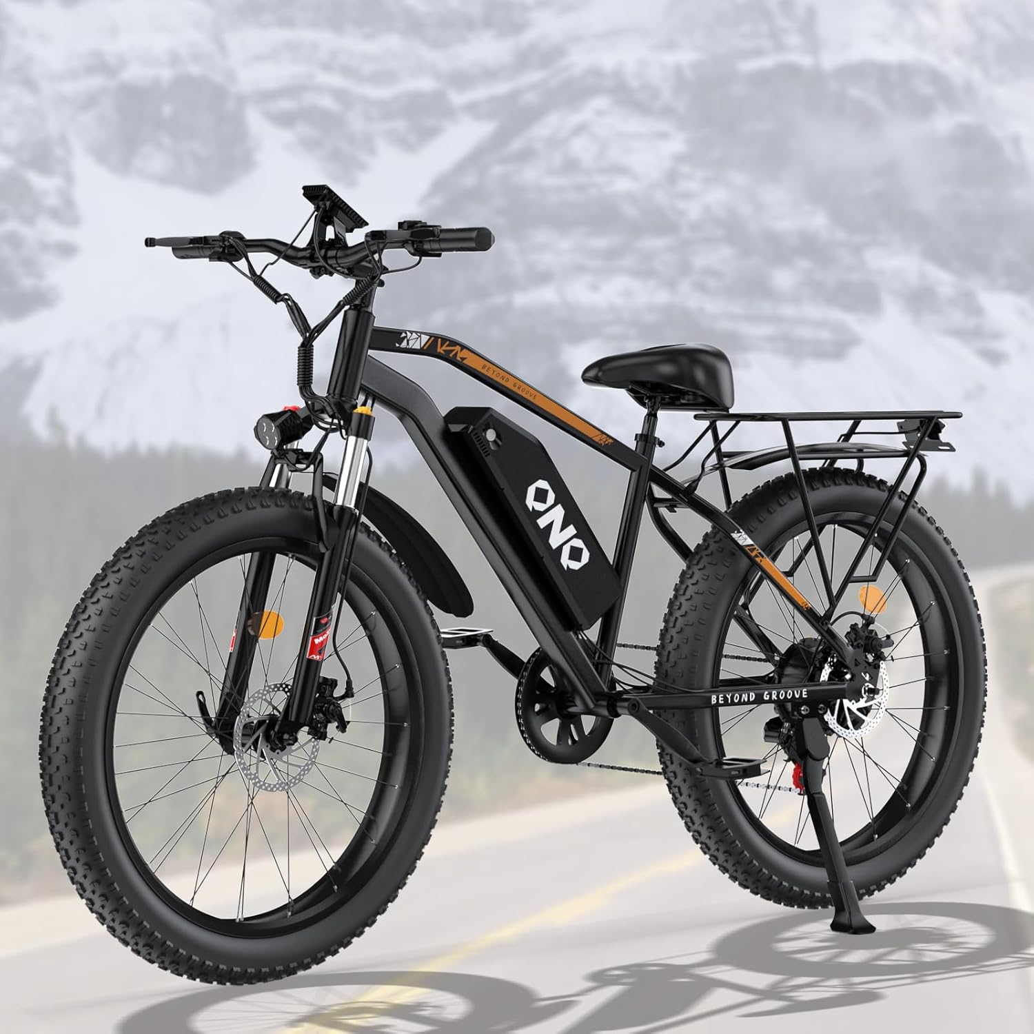 Adult Fat Tire Electric Bike 1500W Peak Motor - 48V 15Ah Fast Electric Mountain Bike, 28MPH & 60 Miles Long Range Ebike, 2...