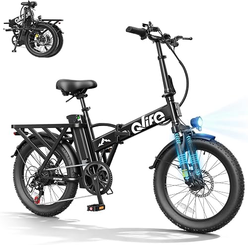 Qlife Hunter Foldable Electric Bike for Adults, Peak 1200W Ebike with — Our recommended configuration for best results