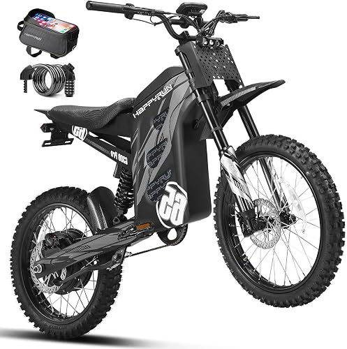 HAPPYRUN G300 Pro Electric Dirt Bike for Adults, 72V 30Ah Battery, 650 — Our recommended configuration for best results