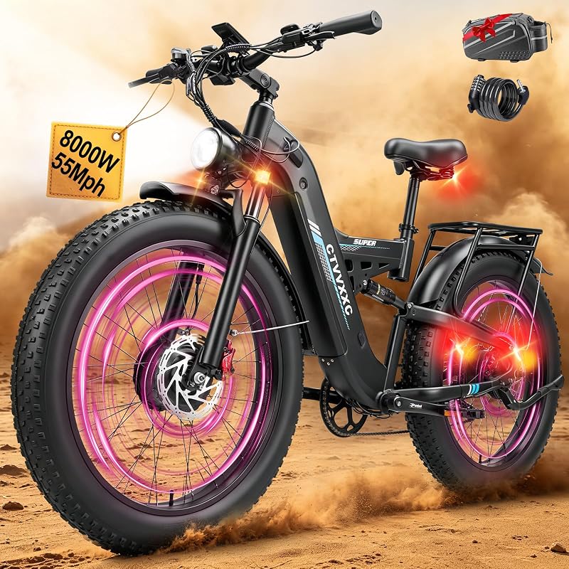 TIAZHYU 8000W Peak Dual Motor Electric Bike
