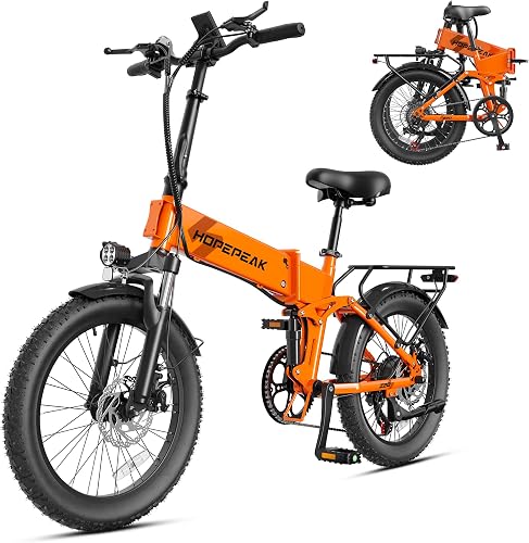 Folding Electric Bike for Adults, 20'' Fat Tire with Peak 1200W Brushl — Our recommended configuration for best results
